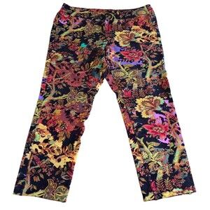 NWOT Soft Surroundings Ponte Pull On Straight Leg Cristales Pants Women’s Sz L